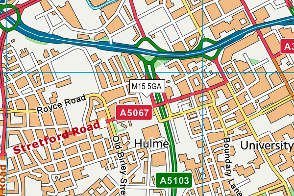 M15 5GA map - OS VectorMap District (Ordnance Survey)