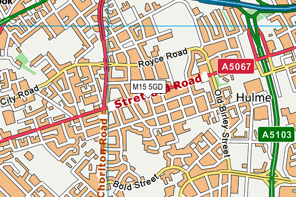 M15 5GD map - OS VectorMap District (Ordnance Survey)