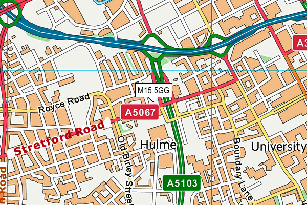 M15 5GG map - OS VectorMap District (Ordnance Survey)