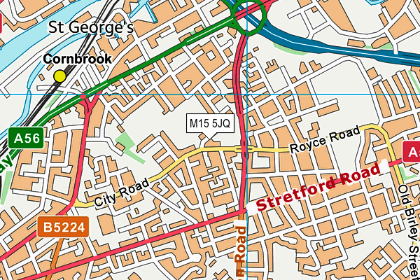 M15 5JQ map - OS VectorMap District (Ordnance Survey)