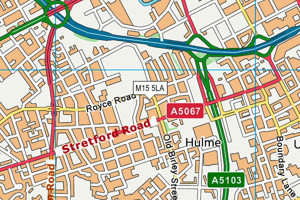 M15 5LA map - OS VectorMap District (Ordnance Survey)