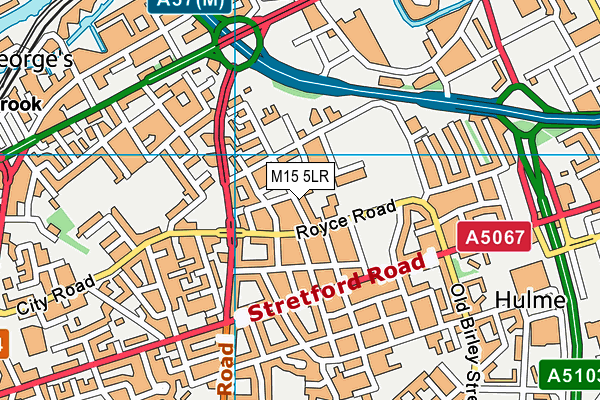 M15 5LR map - OS VectorMap District (Ordnance Survey)