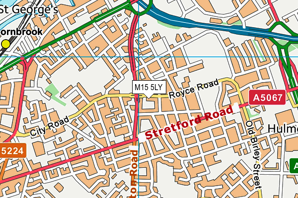 M15 5LY map - OS VectorMap District (Ordnance Survey)