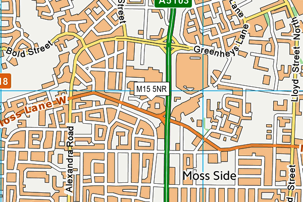 M15 5NR map - OS VectorMap District (Ordnance Survey)