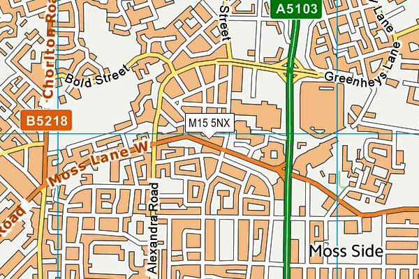 M15 5NX map - OS VectorMap District (Ordnance Survey)