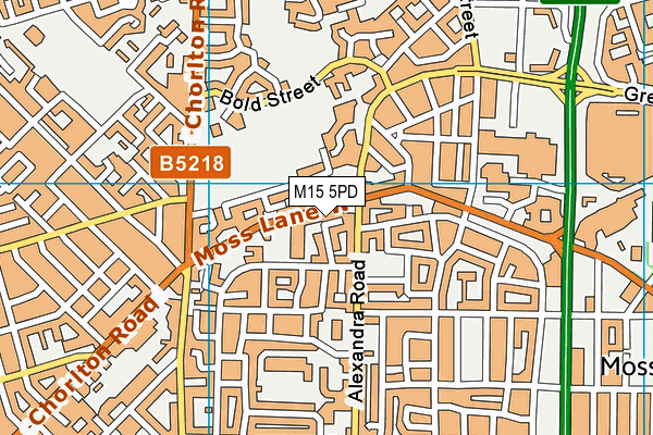 M15 5PD map - OS VectorMap District (Ordnance Survey)