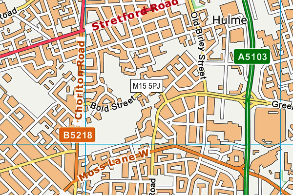 M15 5PJ map - OS VectorMap District (Ordnance Survey)