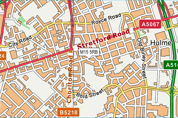 M15 5RB map - OS VectorMap District (Ordnance Survey)