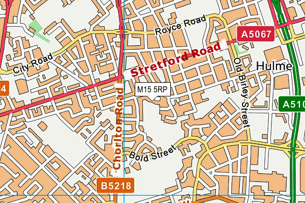 M15 5RP map - OS VectorMap District (Ordnance Survey)