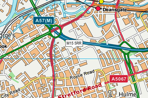 M15 5RR map - OS VectorMap District (Ordnance Survey)
