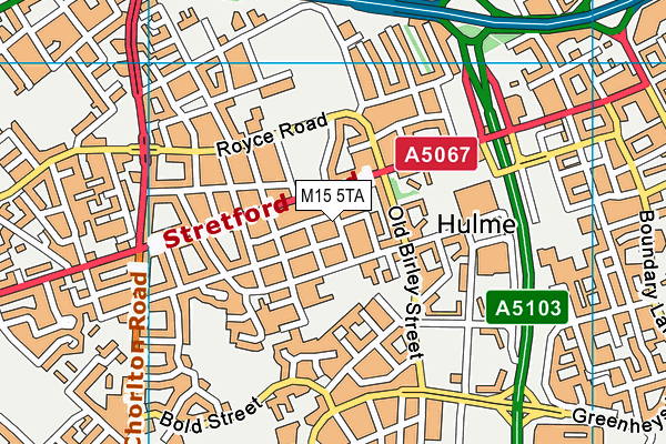 M15 5TA map - OS VectorMap District (Ordnance Survey)