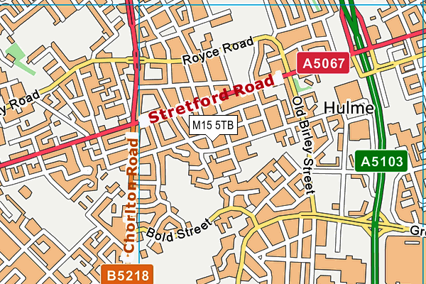 M15 5TB map - OS VectorMap District (Ordnance Survey)