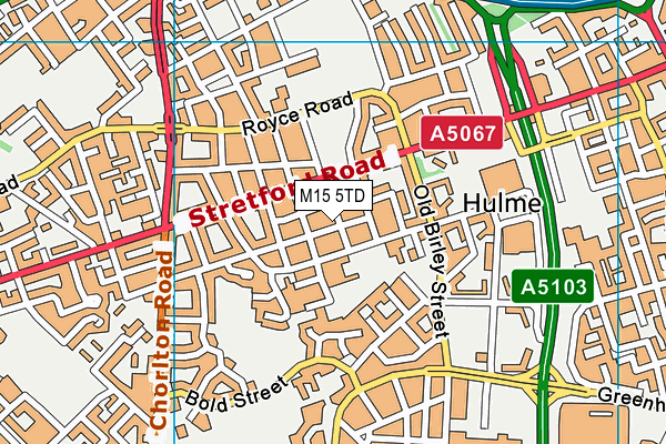 M15 5TD map - OS VectorMap District (Ordnance Survey)