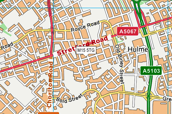 M15 5TG map - OS VectorMap District (Ordnance Survey)
