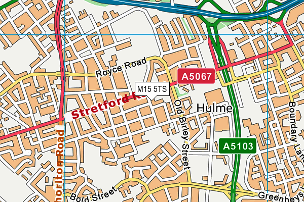 M15 5TS map - OS VectorMap District (Ordnance Survey)