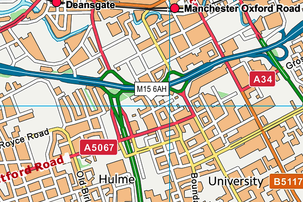 M15 6AH map - OS VectorMap District (Ordnance Survey)