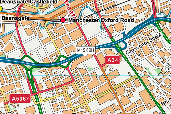 The Manchester Metropolitan University map (M15 6BH) - OS VectorMap District (Ordnance Survey)