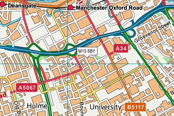 M15 6BY map - OS VectorMap District (Ordnance Survey)