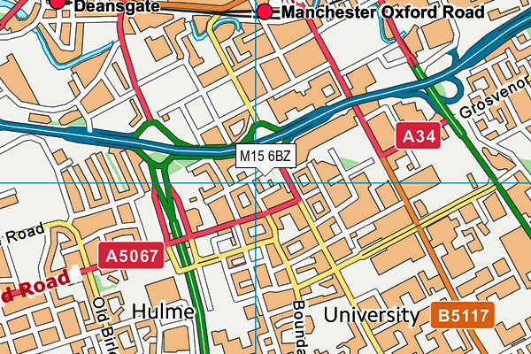 M15 6BZ map - OS VectorMap District (Ordnance Survey)