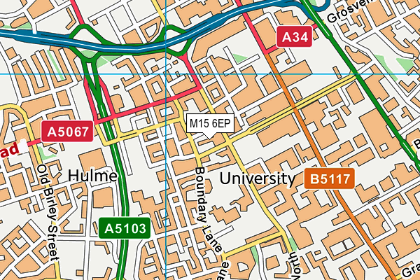 M15 6EP map - OS VectorMap District (Ordnance Survey)