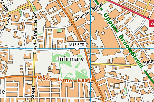 M15 6ER map - OS VectorMap District (Ordnance Survey)