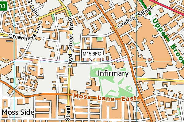 M15 6FG map - OS VectorMap District (Ordnance Survey)