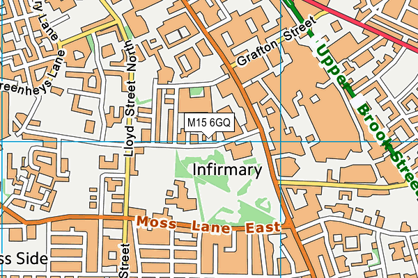 M15 6GQ map - OS VectorMap District (Ordnance Survey)