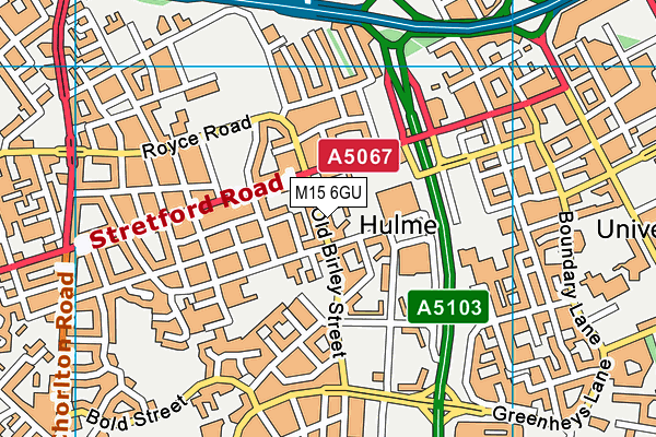 M15 6GU map - OS VectorMap District (Ordnance Survey)