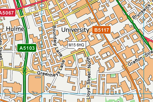 M15 6HQ map - OS VectorMap District (Ordnance Survey)