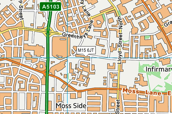 M15 6JT map - OS VectorMap District (Ordnance Survey)