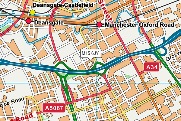 M15 6JY map - OS VectorMap District (Ordnance Survey)