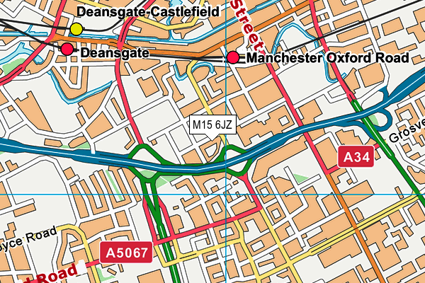 M15 6JZ map - OS VectorMap District (Ordnance Survey)