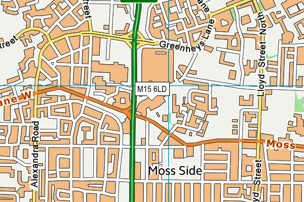 M15 6LD map - OS VectorMap District (Ordnance Survey)