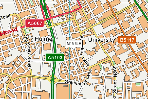 M15 6LE map - OS VectorMap District (Ordnance Survey)