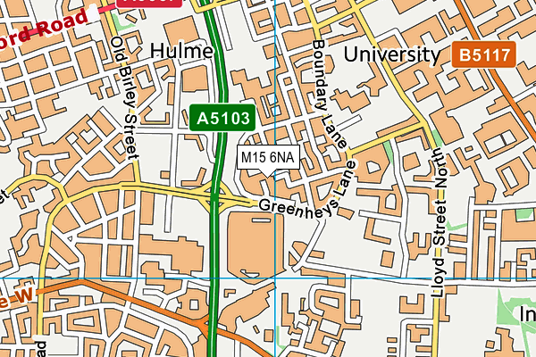 M15 6NA map - OS VectorMap District (Ordnance Survey)