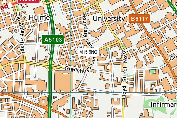 M15 6NQ map - OS VectorMap District (Ordnance Survey)