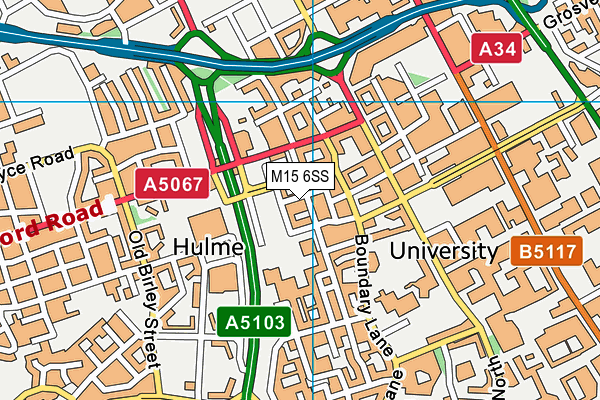 M15 6SS map - OS VectorMap District (Ordnance Survey)