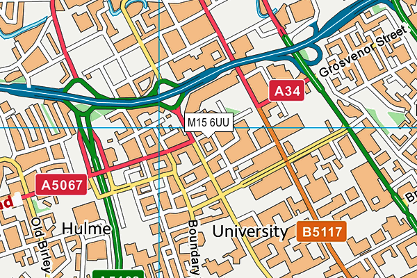 M15 6UU map - OS VectorMap District (Ordnance Survey)