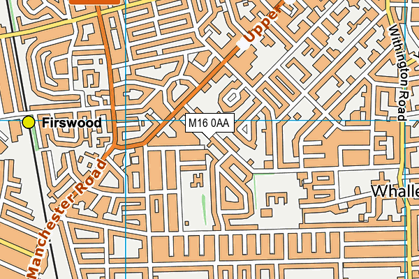M16 0AA map - OS VectorMap District (Ordnance Survey)
