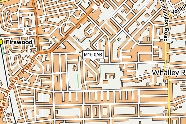 M16 0AB map - OS VectorMap District (Ordnance Survey)
