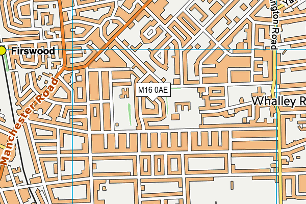 M16 0AE map - OS VectorMap District (Ordnance Survey)