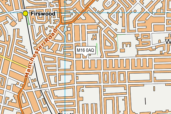 M16 0AQ map - OS VectorMap District (Ordnance Survey)