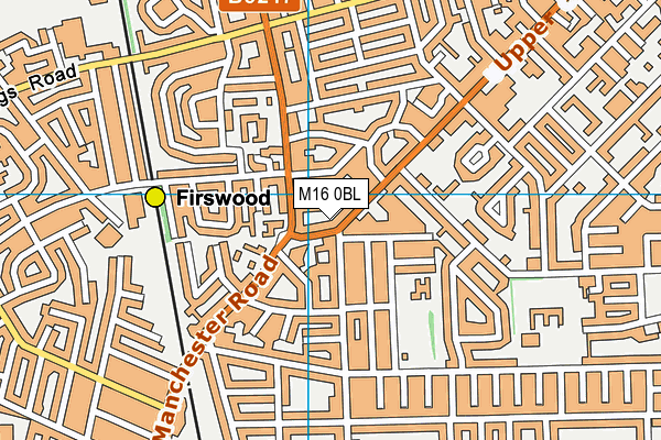 M16 0BL map - OS VectorMap District (Ordnance Survey)