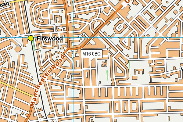 M16 0BQ map - OS VectorMap District (Ordnance Survey)