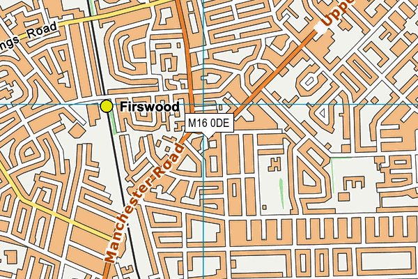 M16 0DE map - OS VectorMap District (Ordnance Survey)