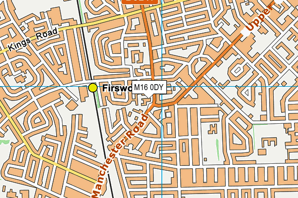 M16 0DY map - OS VectorMap District (Ordnance Survey)