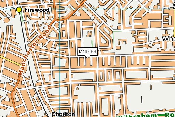 M16 0EH map - OS VectorMap District (Ordnance Survey)