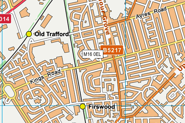 M16 0EL map - OS VectorMap District (Ordnance Survey)