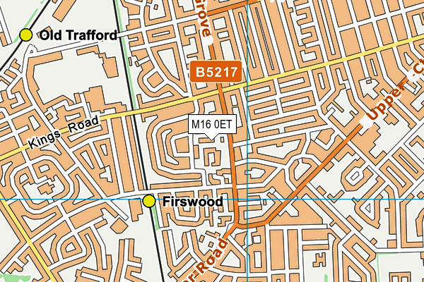 M16 0ET map - OS VectorMap District (Ordnance Survey)