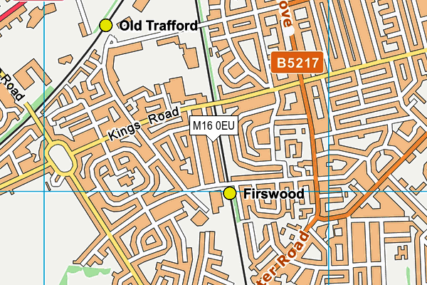 M16 0EU map - OS VectorMap District (Ordnance Survey)